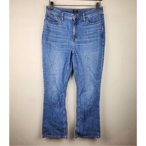 J. Crew Factory Mid Rise Flare Crop Jeans in All-Day Stretch sz 29T